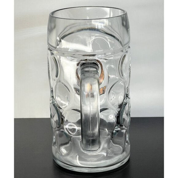 FAXE Beer Jumbo Super Mug Glass 44 oz Viking Denmark Gold Logo Helmet Lager Ale - Picture 3 of 8